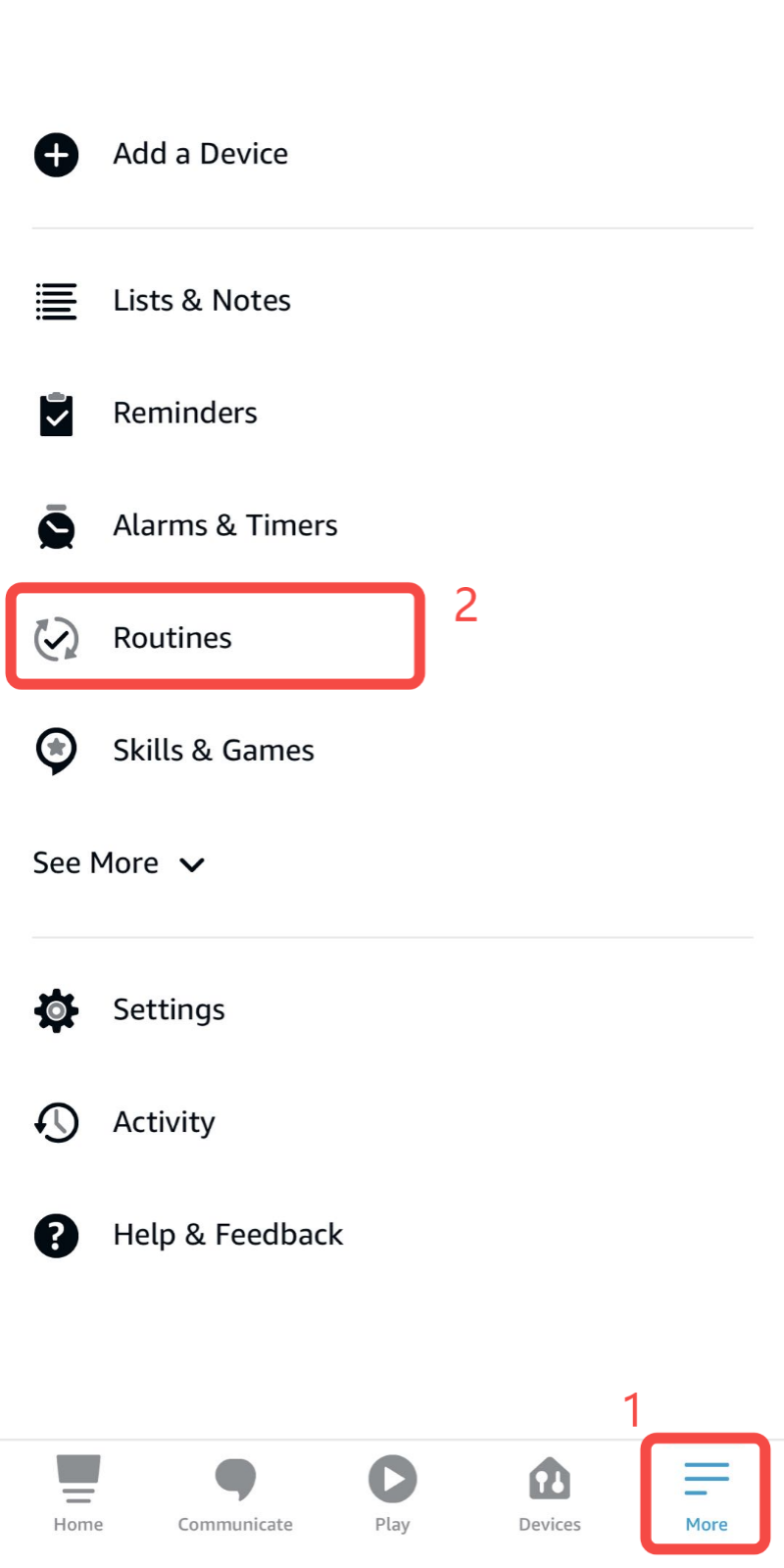 Alexa store smartthings routines