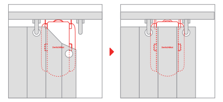 SwitchBotカーテン（U型レール2）：一般カーテンレールに取付ける手順 